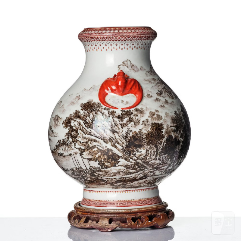 A grisaille 'landscape' vase, - 图4